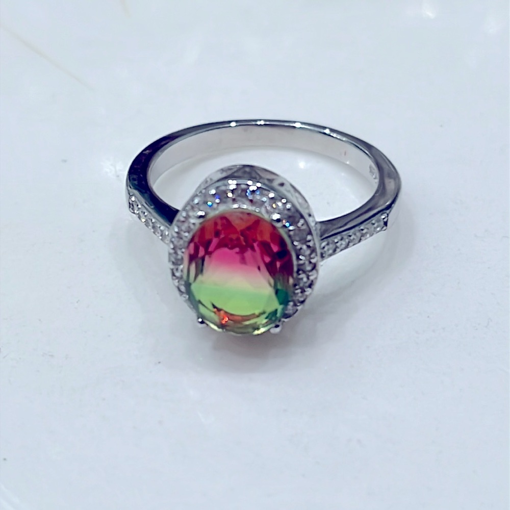 Watermelon Tourmaline 14K Plated - Picture 3 of 6